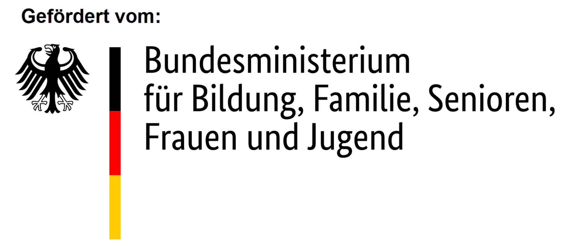 Das Bundesministerium für Bildung, Familie, Senioren, Frauen und Jugend hat ein Logo. 
Das Logo ist ein Bildzeichen. 
Dieses Bild steht für das Ministerium.
Das Ministerium kümmert sich um Schulen, Familien, alte Menschen, Frauen und junge Menschen.